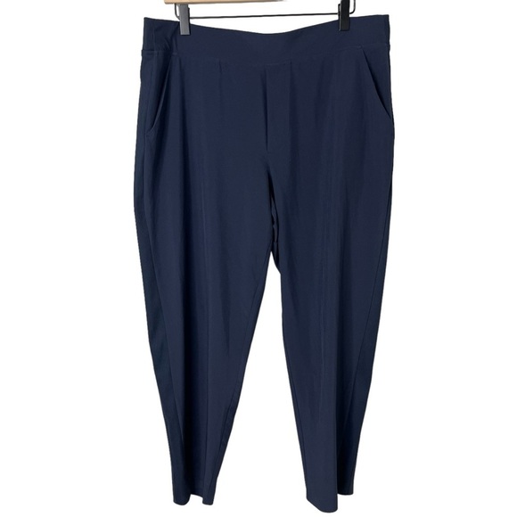 Athleta Brooklyn Mid Rise Ankle Pants Navy Blue Size 16 Style 198671 - Picture 2 of 11